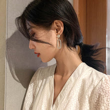 Load image into Gallery viewer, Luxury Shiny Crystal Gold Silver Color Drop Earrings