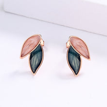 Load image into Gallery viewer, Trendy Fresh Lovely Sweet Grey Leaf Stud Earrings