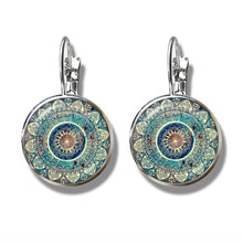 Load image into Gallery viewer, Charm Mandala Zen Buddhism Glass Cabochon Earrings