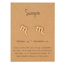 Load image into Gallery viewer, Constellation Symbol Zodiac Sign Stud Earrings