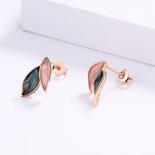 Load image into Gallery viewer, Trendy Fresh Lovely Sweet Grey Leaf Stud Earrings