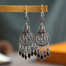 Load image into Gallery viewer, Bohemian Vintage Water Drop Tassel Dangle Earrings