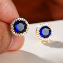 Load image into Gallery viewer, Luxury Simple Gold Crystal Minimalist Stud Earrings