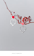 Load image into Gallery viewer, Sparkling Zircon Hollow Out Hearts Dangle Earrings