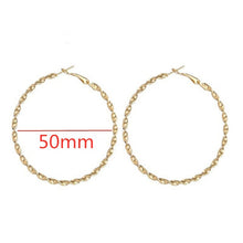 Load image into Gallery viewer, 40-80mm Exaggerated Big Smooth Circle Hoop Earrings