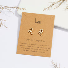 Load image into Gallery viewer, Constellation Symbol Zodiac Sign Stud Earrings