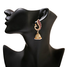 Load image into Gallery viewer, Ethnic Peacock Indian Jhumka Earrings Fashion Jewelry