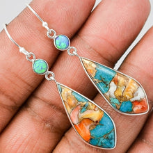 Load image into Gallery viewer, Retro Inlaid Colorful Glass Stone Dangle Earrings
