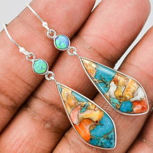 Load image into Gallery viewer, Retro Inlaid Colorful Glass Stone Dangle Earrings