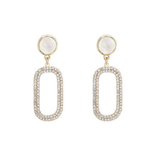 Load image into Gallery viewer, Luxury Shiny Crystal Gold Silver Color Drop Earrings