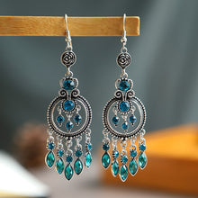 Load image into Gallery viewer, Bohemian Vintage Water Drop Tassel Dangle Earrings