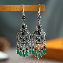 Load image into Gallery viewer, Bohemian Vintage Water Drop Tassel Dangle Earrings