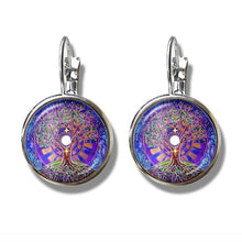 Load image into Gallery viewer, Charm Mandala Zen Buddhism Glass Cabochon Earrings