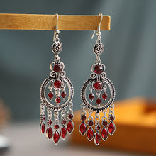 Load image into Gallery viewer, Bohemian Vintage Water Drop Tassel Dangle Earrings