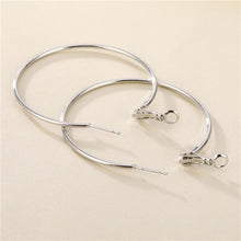 Load image into Gallery viewer, 40-80mm Exaggerated Big Smooth Circle Hoop Earrings