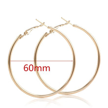 Load image into Gallery viewer, 40-80mm Exaggerated Big Smooth Circle Hoop Earrings