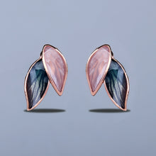 Load image into Gallery viewer, Trendy Fresh Lovely Sweet Grey Leaf Stud Earrings