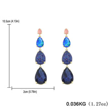 Load image into Gallery viewer, Multi-color Crystal Long Drop Earrings
