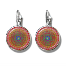 Load image into Gallery viewer, Charm Mandala Zen Buddhism Glass Cabochon Earrings
