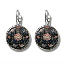 Load image into Gallery viewer, Charm Mandala Zen Buddhism Glass Cabochon Earrings