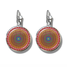 Load image into Gallery viewer, Charm Mandala Zen Buddhism Glass Cabochon Earrings