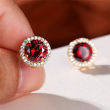 Load image into Gallery viewer, Luxury Simple Gold Crystal Minimalist Stud Earrings