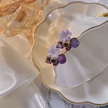 Load image into Gallery viewer, Purple Crystal Flower Must Have Stud Earrings