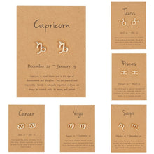 Load image into Gallery viewer, Constellation Symbol Zodiac Sign Stud Earrings