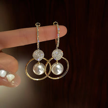 Load image into Gallery viewer, Luxury Shiny Crystal Gold Silver Color Drop Earrings