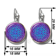 Load image into Gallery viewer, Charm Mandala Zen Buddhism Glass Cabochon Earrings
