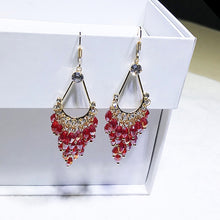 Load image into Gallery viewer, Trendy Festive Luxury Crystal Beaded Tassel Earrings