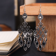 Load image into Gallery viewer, Bohemian Ethnic Hollow Heart Rhinestone Earrings