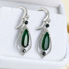 Load image into Gallery viewer, Luxury Exquisite Emerald inlaid Dangle Earrings