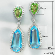 Load image into Gallery viewer, Luxury Geometry Tempting Crystal Drop Earrings