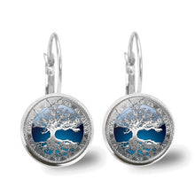 Load image into Gallery viewer, Tree of Life Glass Cabochon Fashion Earrings
