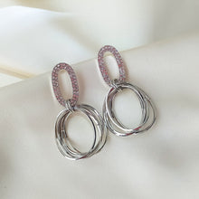 Load image into Gallery viewer, Multi-layers Hollow Geometric Pendants Dangle Earrings