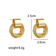 Load image into Gallery viewer, Retro Metallic Multiple Small Circle Pendant Earrings