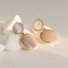 Load image into Gallery viewer, Vintage Golden Double Circle Contrast Stud Earring