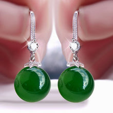 Load image into Gallery viewer, Enchanting Pearl Drop Earrings with Diamond Accents