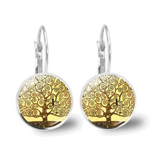 Load image into Gallery viewer, Tree of Life Glass Cabochon Fashion Earrings