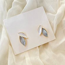 Load image into Gallery viewer, Trendy Fresh Lovely Sweet Grey Leaf Stud Earrings