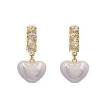 Load image into Gallery viewer, High Grade Pearl Love Personalized Earrings