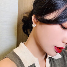 Load image into Gallery viewer, Simple Stylish Square Pearl Stud Earrings