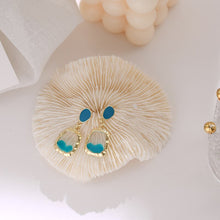 Load image into Gallery viewer, Fashion Crystal Two Color Geometric Square Earrings