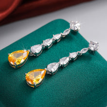 Load image into Gallery viewer, Yellow White Temperament Lady Hanging Dangle Earrings