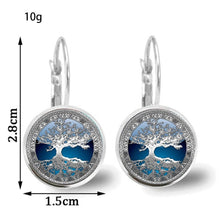 Load image into Gallery viewer, Tree of Life Glass Cabochon Fashion Earrings