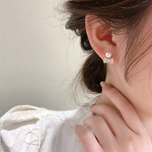 Load image into Gallery viewer, Bow Dangle Statement Pearl Trendy Earrings