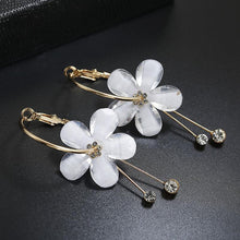 Load image into Gallery viewer, Korean Statement Flowers Tassel Acrylic Earrings - earringsly