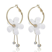 Load image into Gallery viewer, Korean Statement Flowers Tassel Acrylic Earrings - earringsly