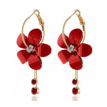 Load image into Gallery viewer, Korean Statement Flowers Tassel Acrylic Earrings - earringsly